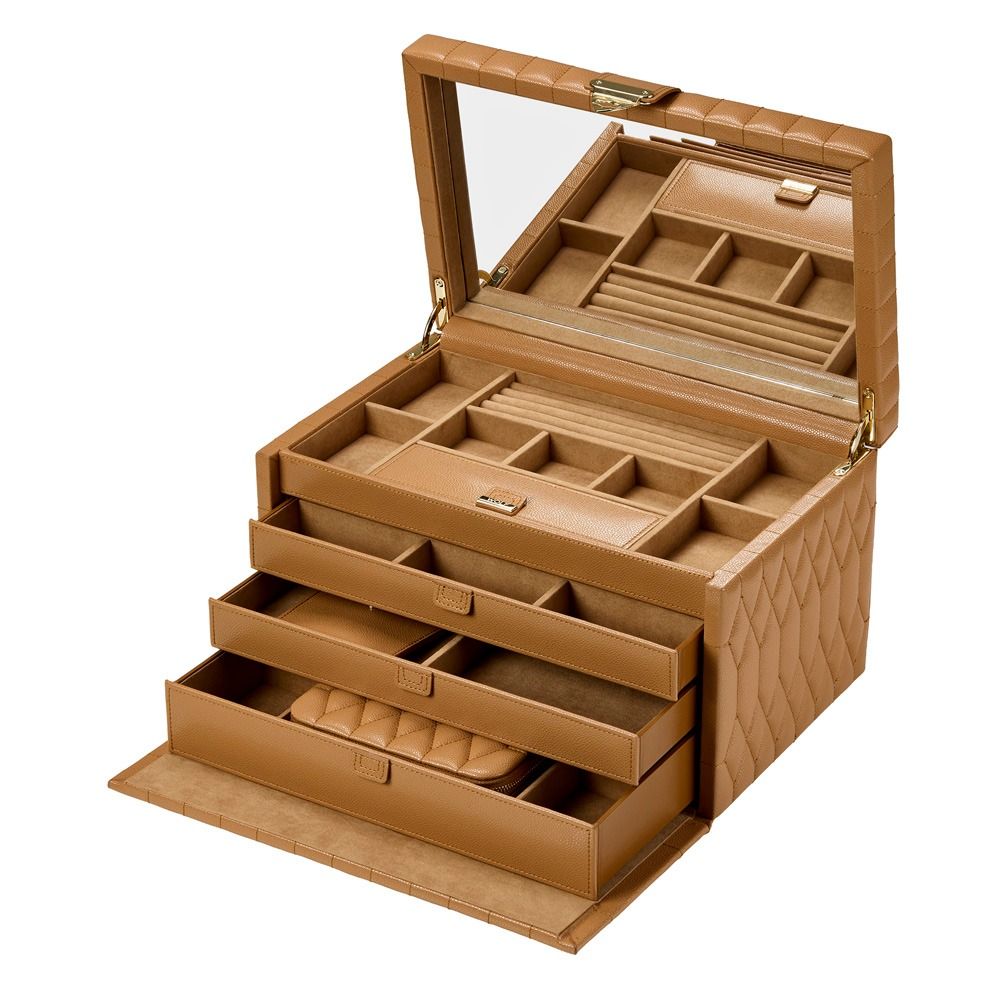 Lauren Large Jewelry Box - Camel