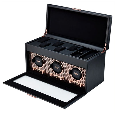 Axis Triple Watch Winder With Storage