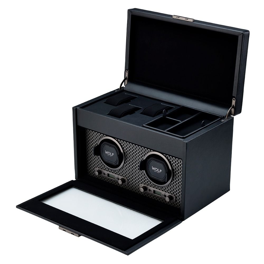 Axis Double Watch Winder With Storage