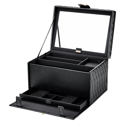 Caroline Cosmetic Train Case - Black