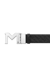 Montblanc | M buckle black/blue 35 mm reversible leather belt