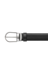 Montblanc | Horseshoe buckle black/brown 30 mm reversible leather belt