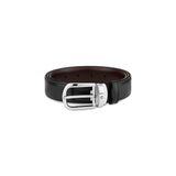 Montblanc | Curved Horseshoe Shiny Stainless Steel Pin Buckle Belt